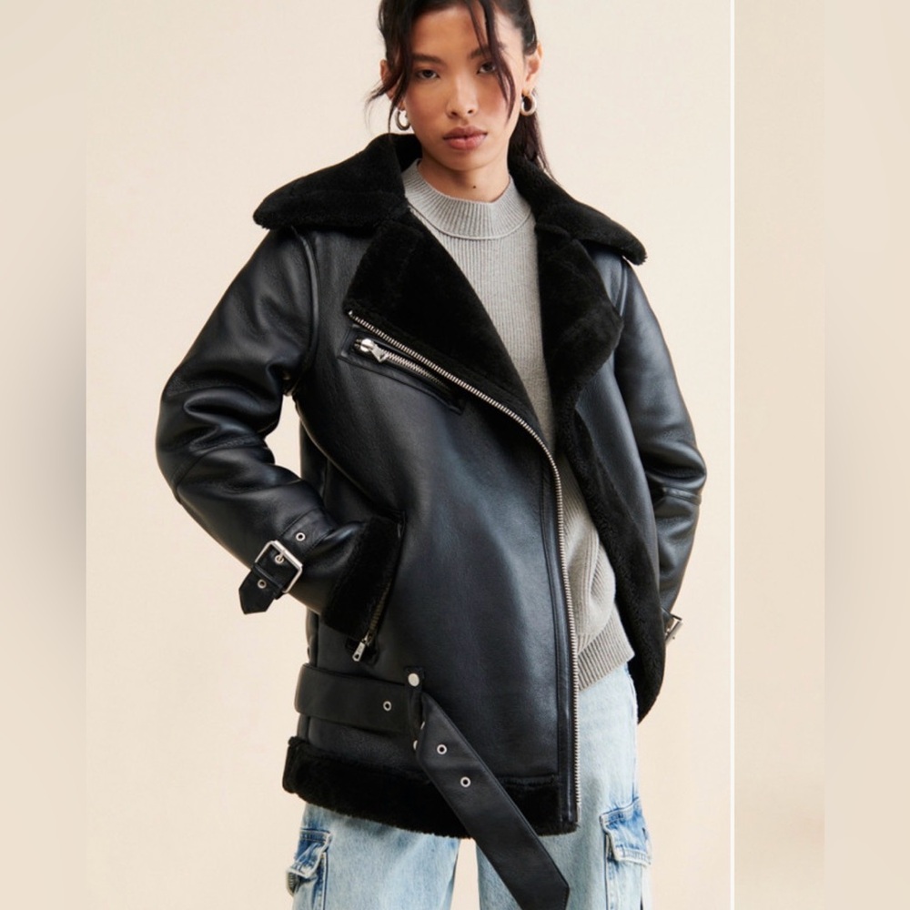 Vegan Leather Moto Jacket by Avec Les Filles